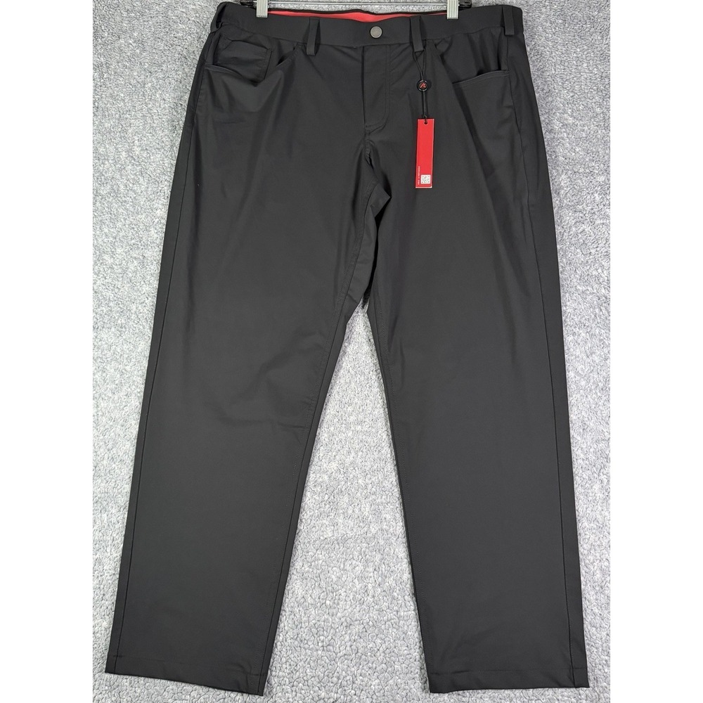 NWT Redvanly Kent Pull-On Golf Pants Men's XL 27" Black Performance Trousers